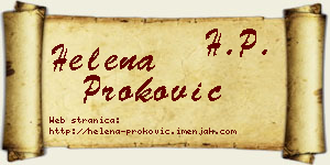 Helena Proković vizit kartica